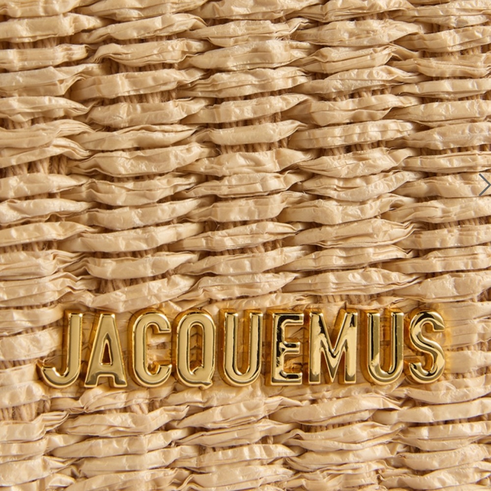 JACQUEMUS Le Rond Carré Raffia Clutch - GOOD CONDITION - Picture 2 of 10